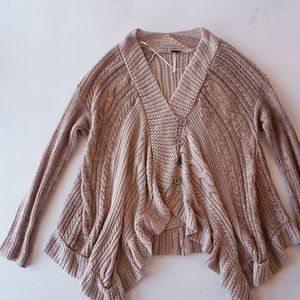 Oversized free people trapeze swing cardigan